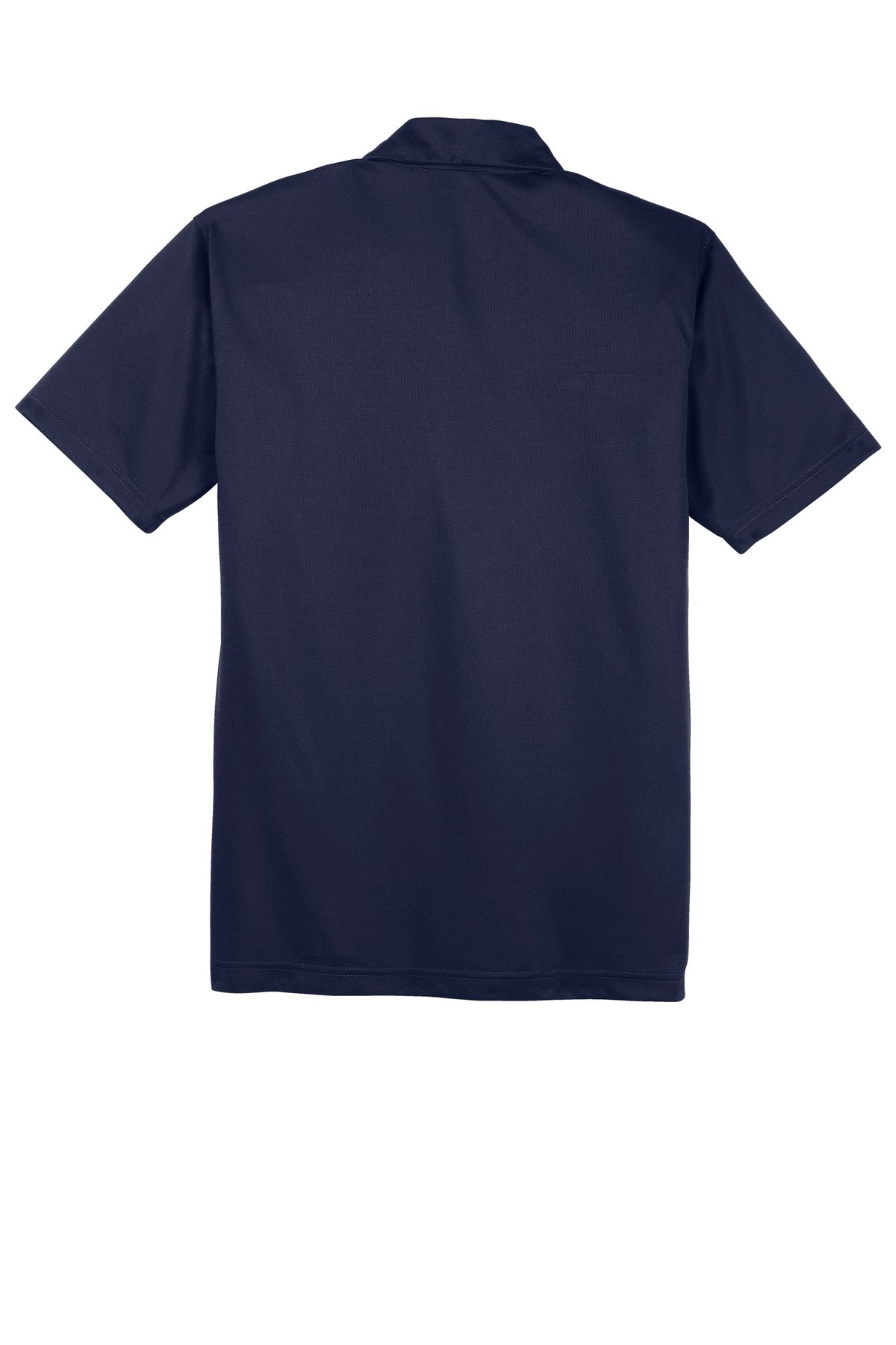 Rear View of True Navy Sport-Tek PosiCharge Active Textured Polo. ST690
