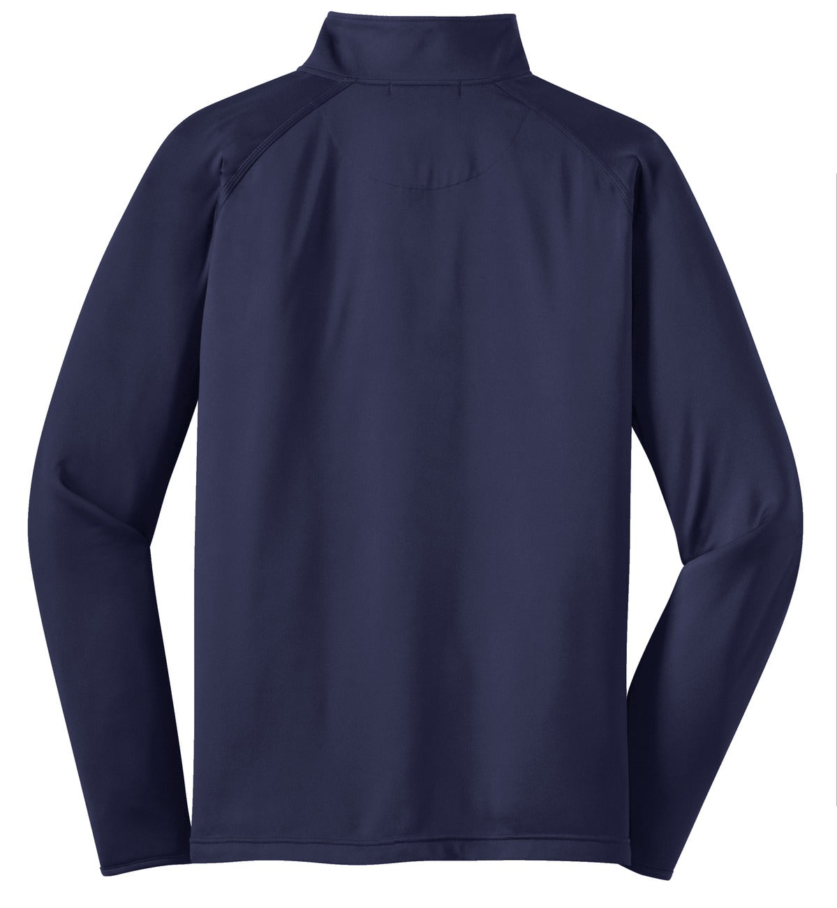 Rear View of True Navy Sport-Tek Tall Sport-Wick Stretch 1/4-Zip Pullover. TST850