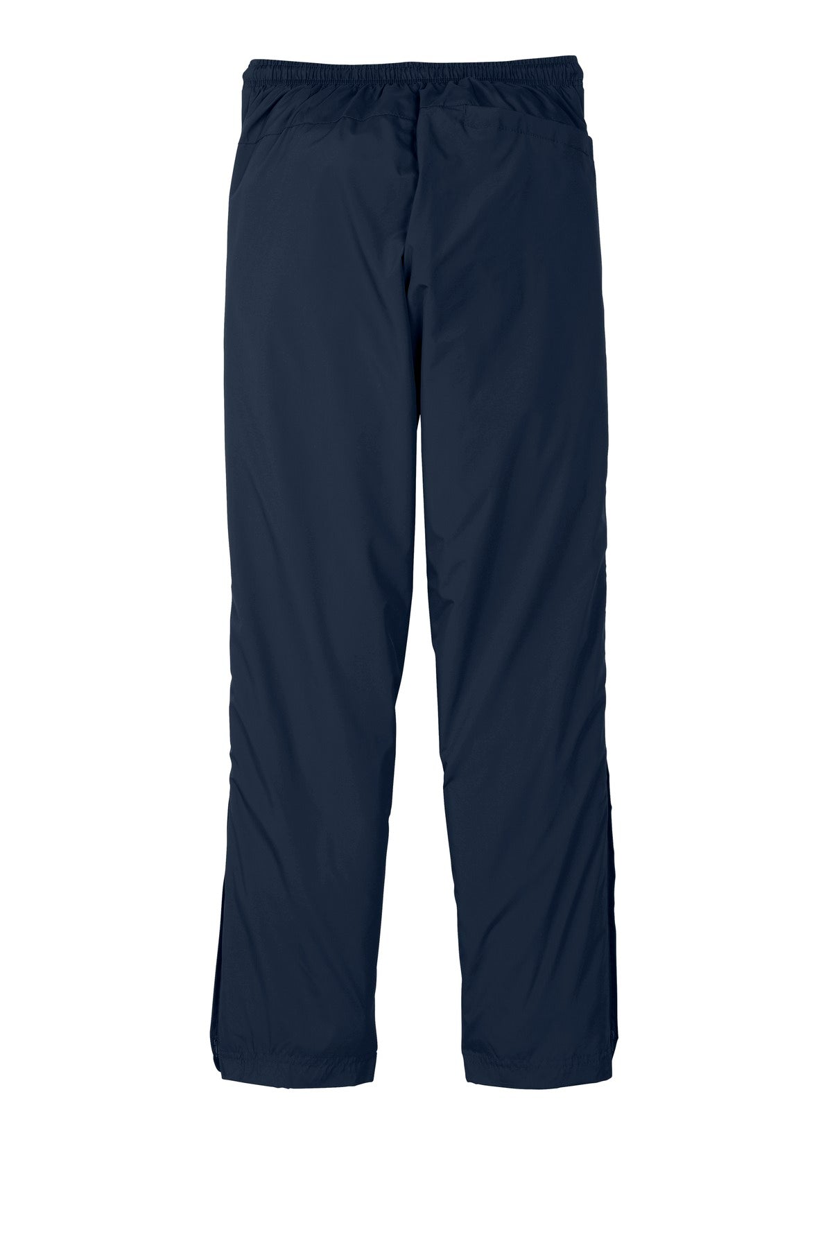 Rear View of True Navy Sport-Tek Wind Pant. PST74