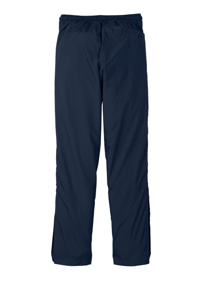 Rear View of True Navy Sport-Tek Wind Pant. PST74
