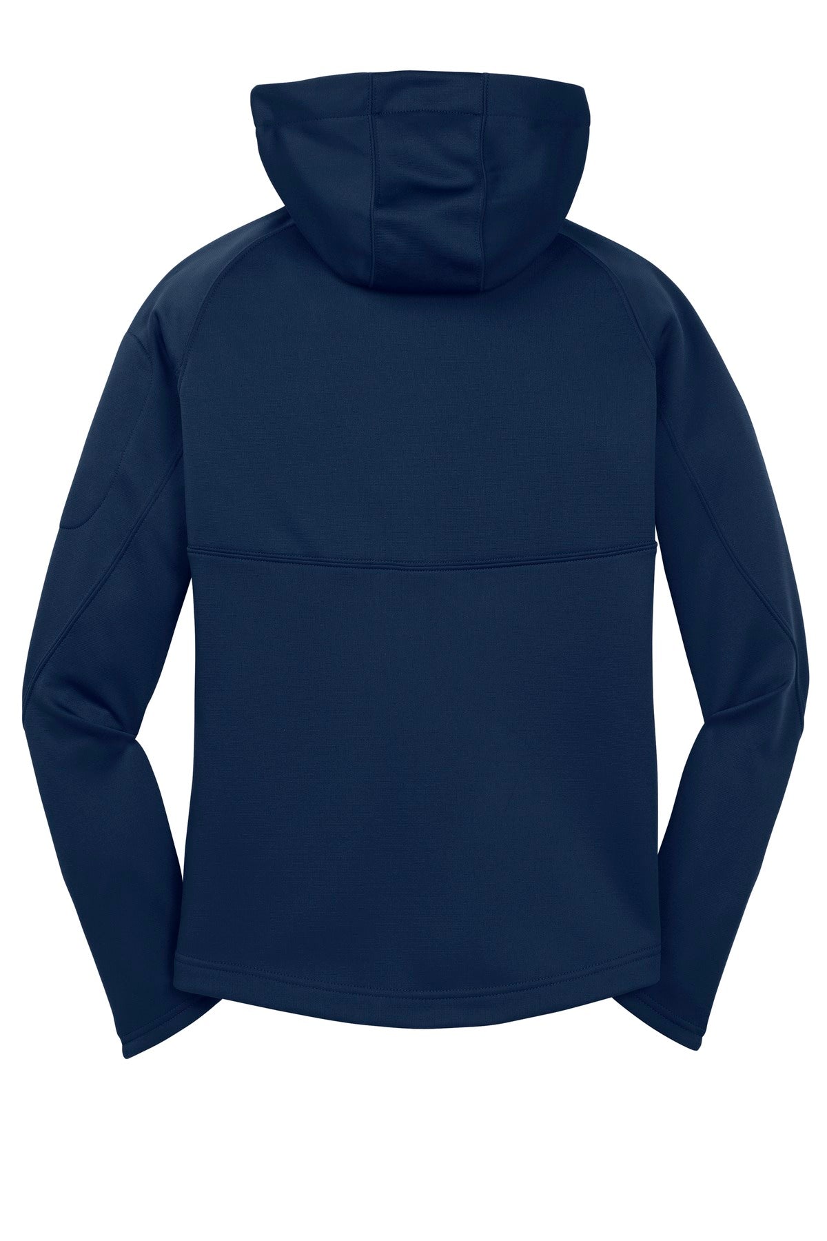 Rear View of True Navy Sport-Tek Women's Tech Fleece Full-Zip Hooded Jacket. L248
