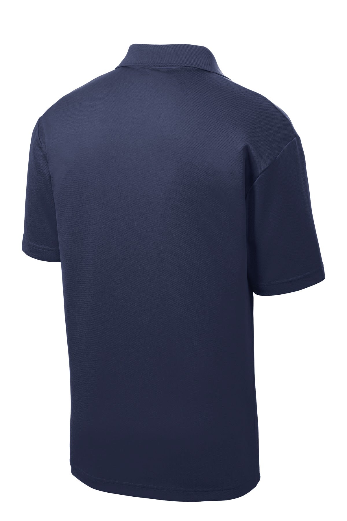 Rear View of True Navy Sport-Tek Youth PosiCharge RacerMesh Polo. YST640