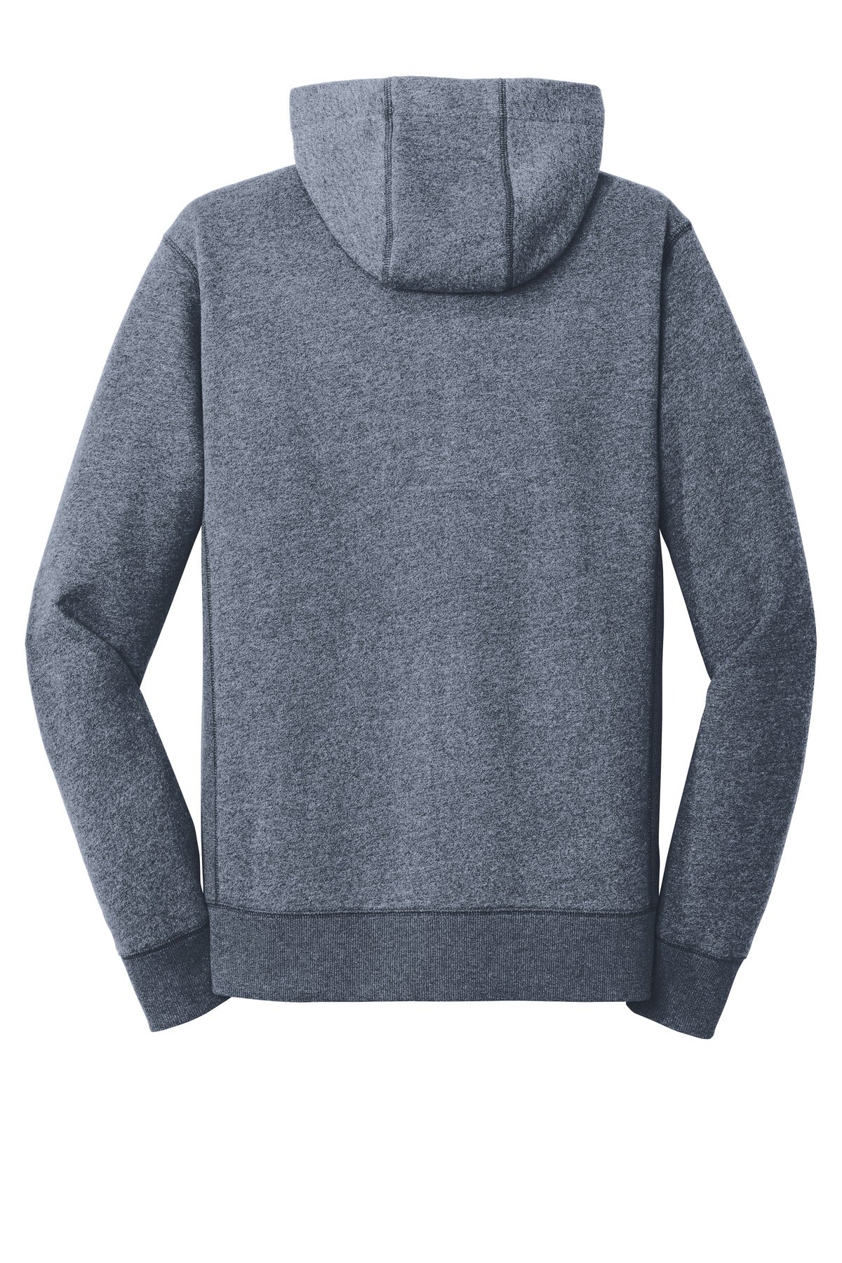 Rear View of True Navy Twst New Era French Terry Full-Zip Hoodie. NEA502