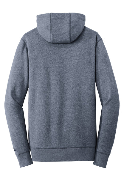 Rear View of True Navy Twst New Era French Terry Pullover Hoodie. NEA500