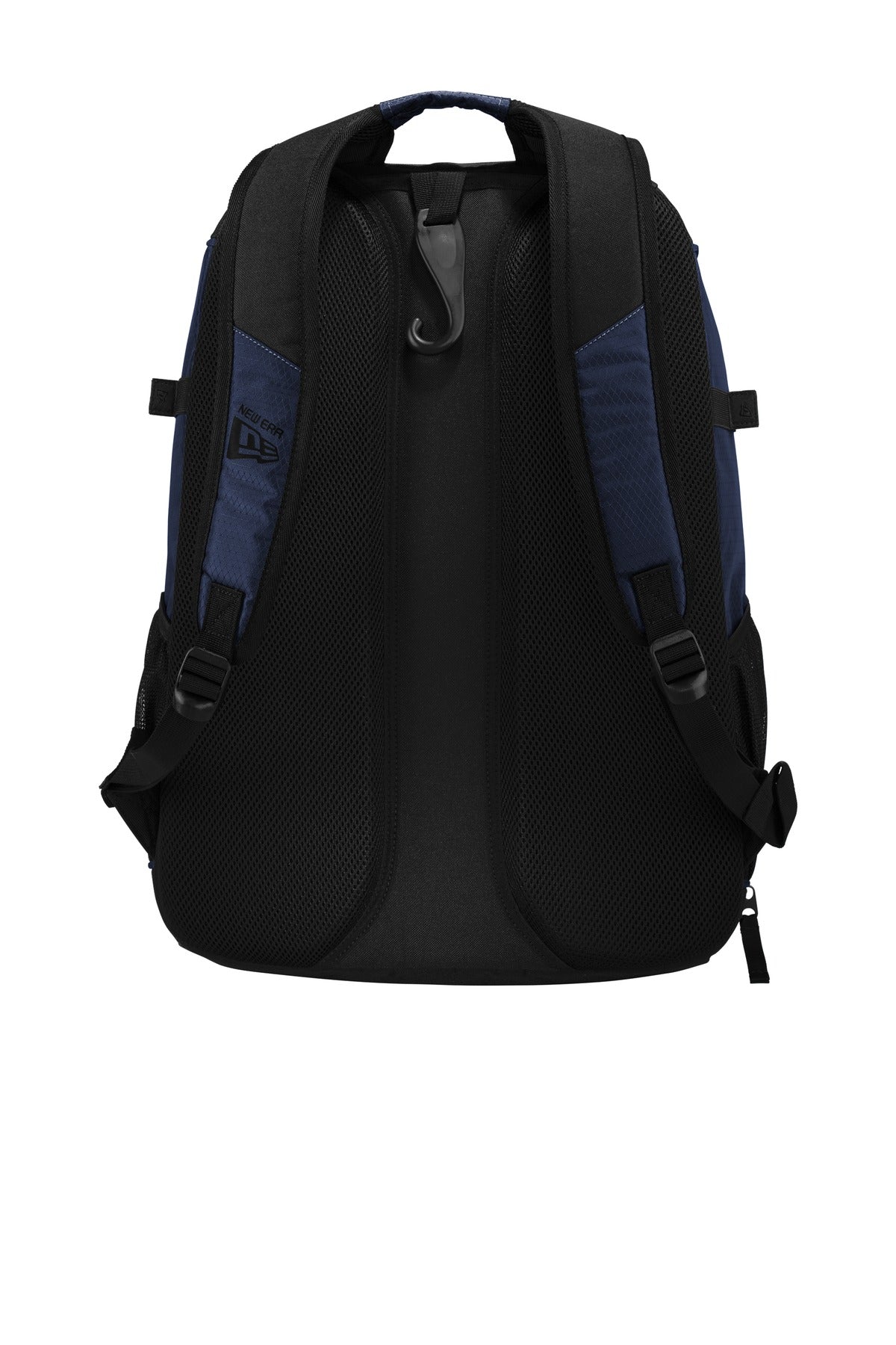 Rear View of True Navy/Blk New Era Shutout Backpack NEB300