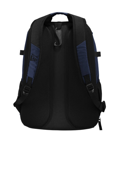 Rear View of True Navy/Blk New Era Shutout Backpack NEB300