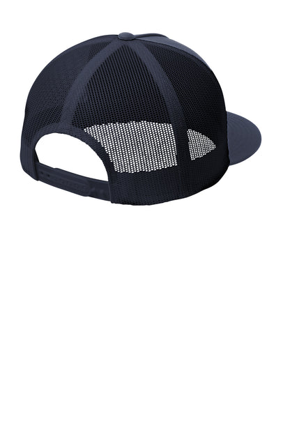 Rear View of True Navy/T Ny Sport-Tek YP Classics 5-Panel Classic Trucker Mesh Back Cap. STC38