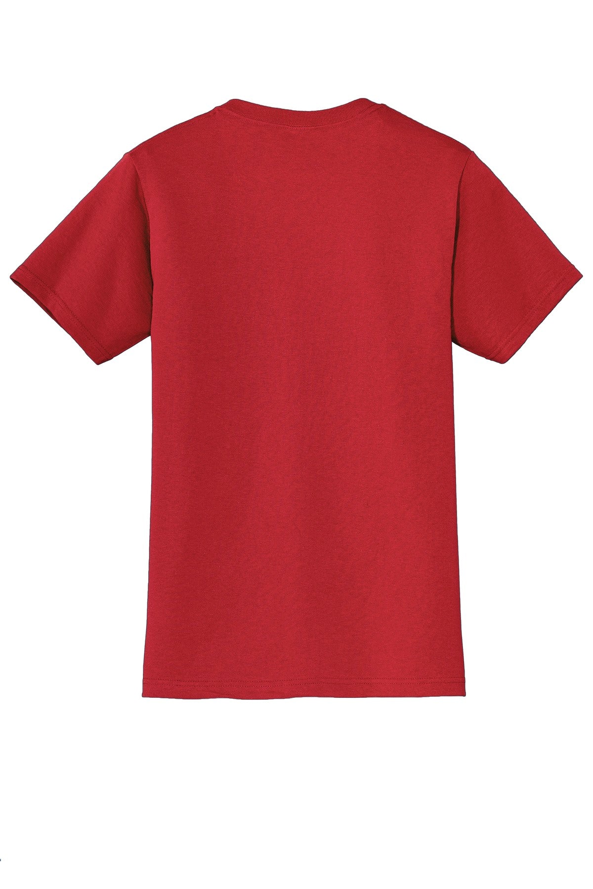 Rear View of True Red Jerzees - Dri-Power 50/50 Cotton/Poly Pocket T-Shirt. 29MP