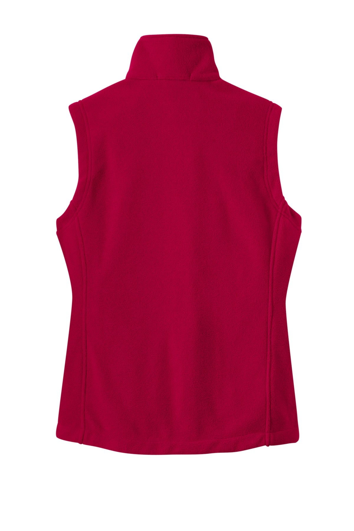 Rear View of True Red Port Authority Women's Value Fleece Vest. L219