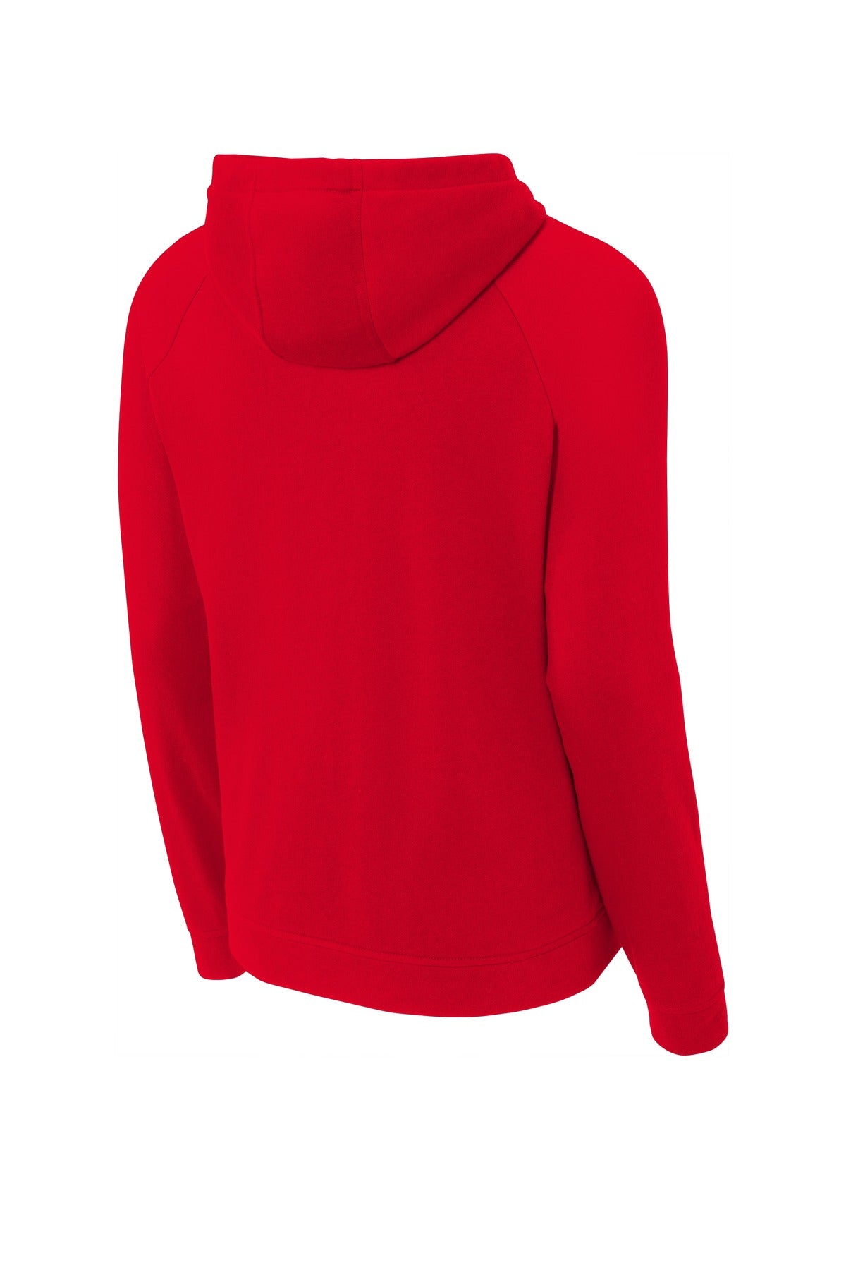 Rear View of True Red Sport-Tek Lightweight French Terry Pullover Hoodie. ST272
