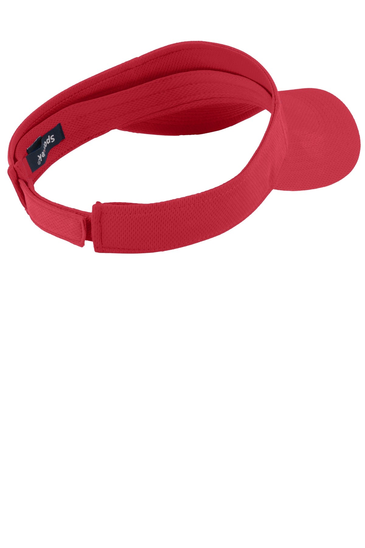 Rear View of True Red Sport-Tek PosiCharge RacerMesh Visor. STC27