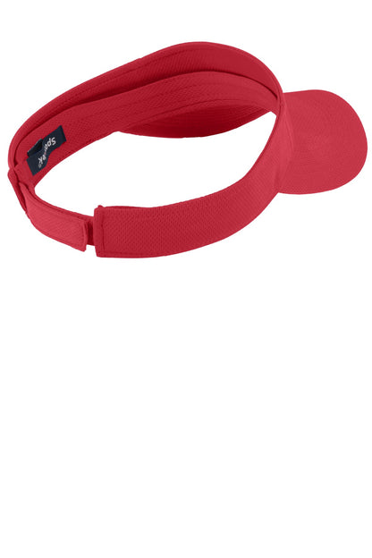Rear View of True Red Sport-Tek PosiCharge RacerMesh Visor. STC27