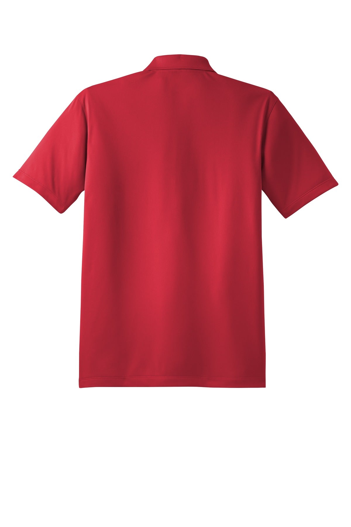 Rear View of True Red Sport-Tek Tall Micropique Sport-Wick Polo. TST650