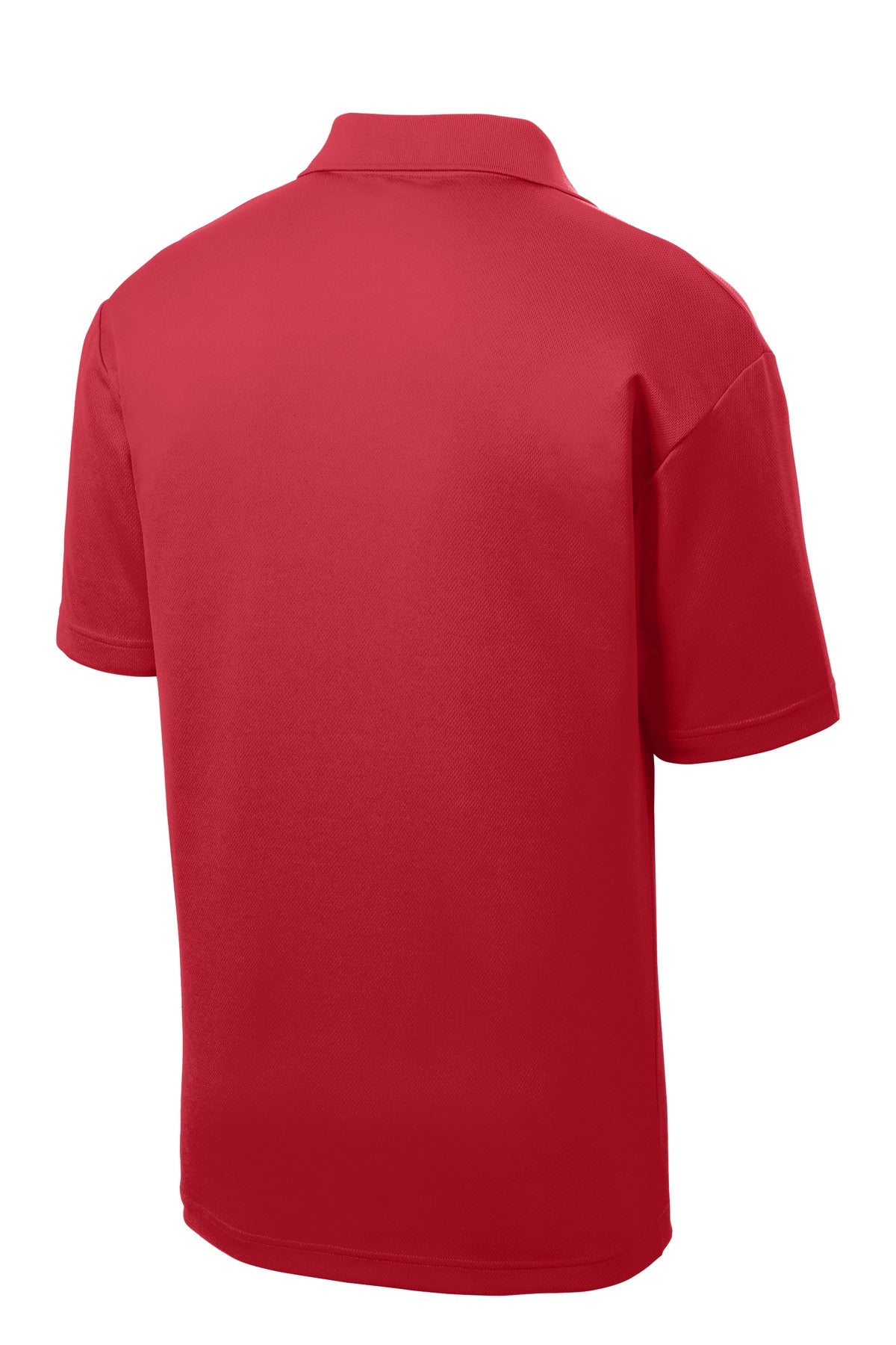 Rear View of True Red Sport-Tek Youth PosiCharge RacerMesh Polo. YST640