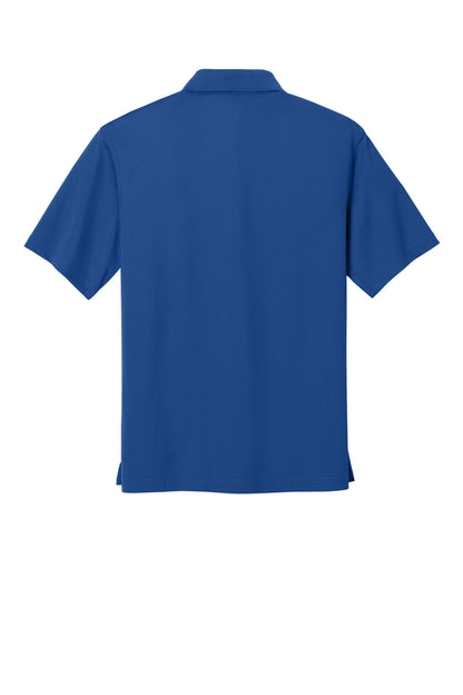 Rear View of True Royal CornerStone Micropique Gripper Polo. CS421