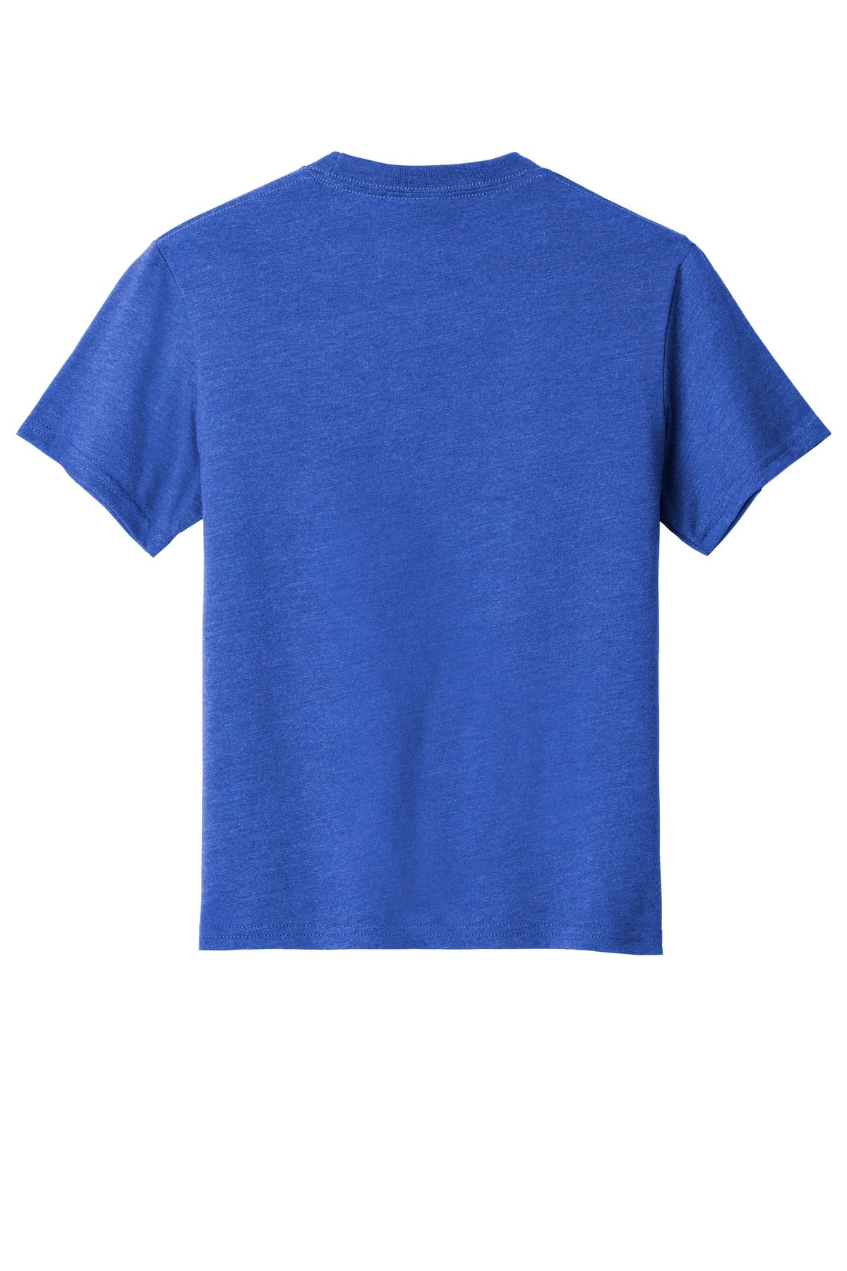 Rear View of True Royal Hth Port & Company Youth Fan Favorite Blend Tee. PC455Y