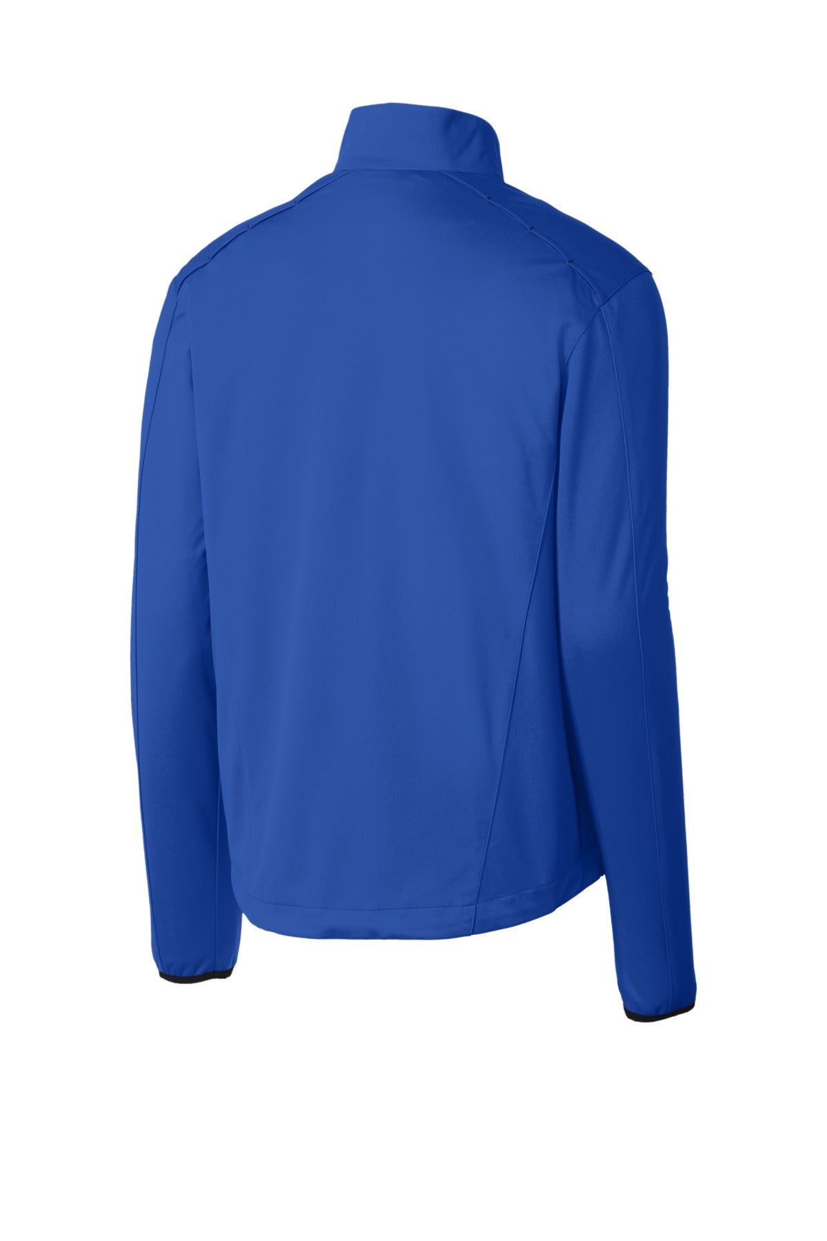 Rear View of True Royal Port Authority Active 1/2-Zip Soft Shell Jacket. J716