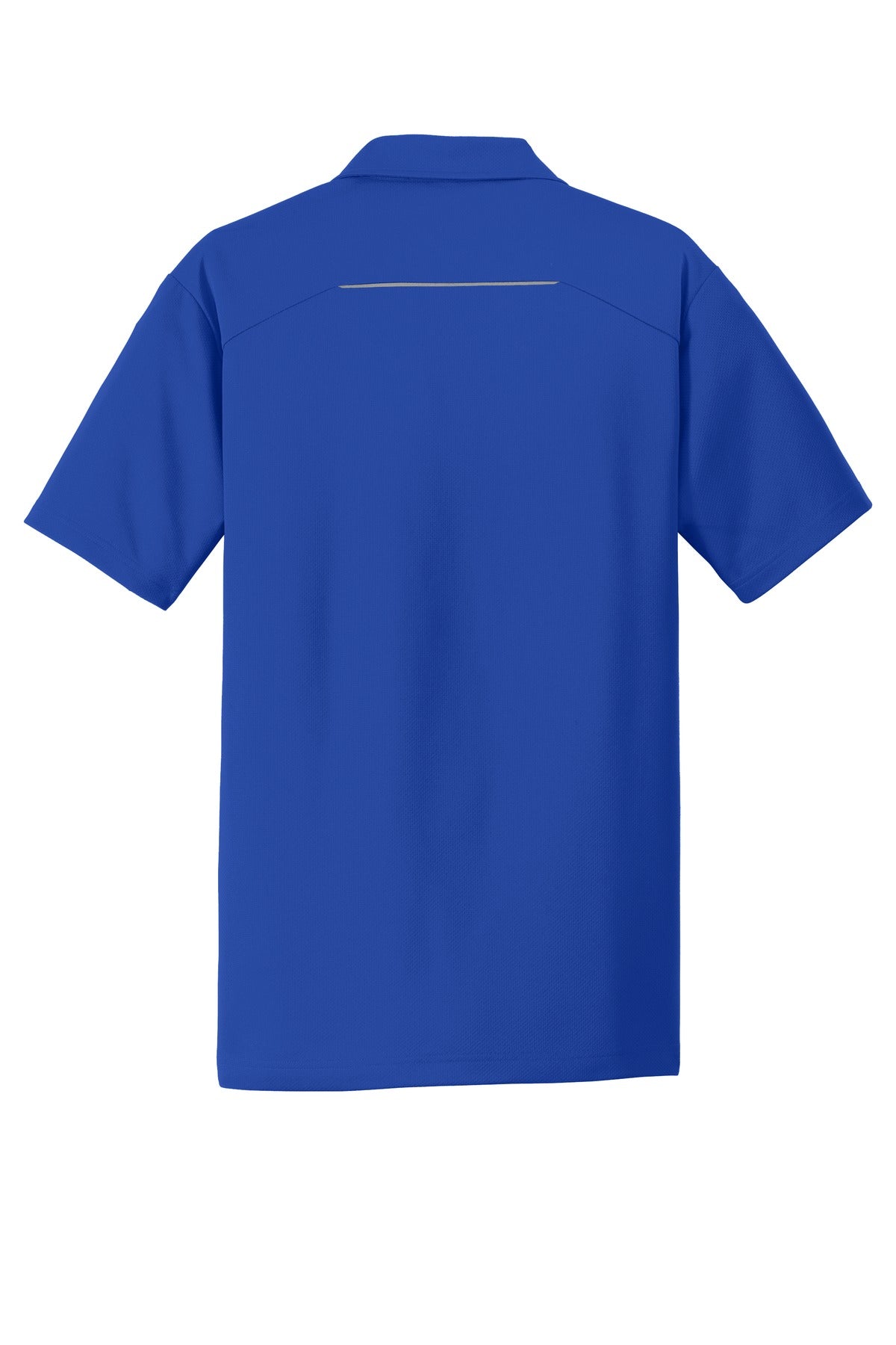 Rear View of True Royal Port Authority Pinpoint Mesh Polo. K580