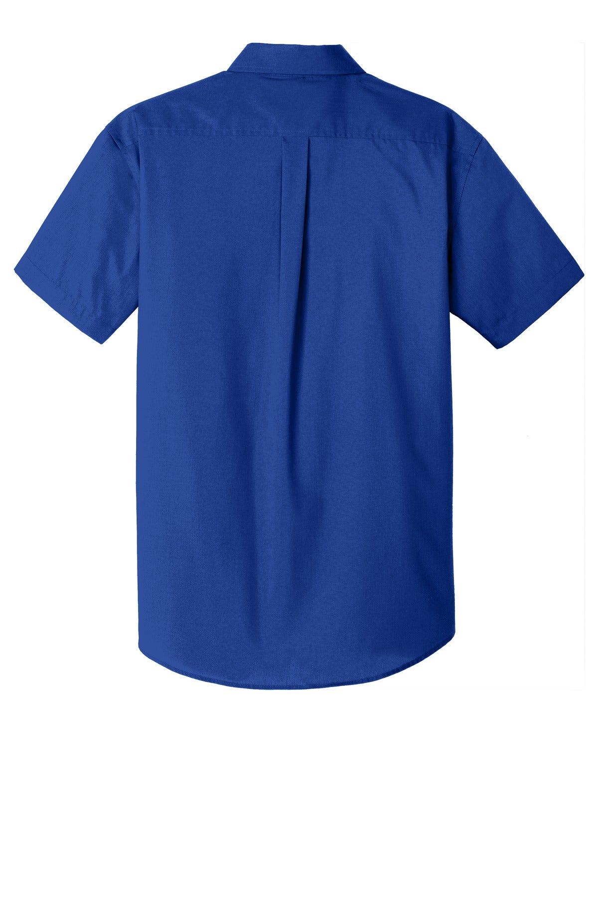 Rear View of True Royal Port Authority Short Sleeve Carefree Poplin Shirt. W101