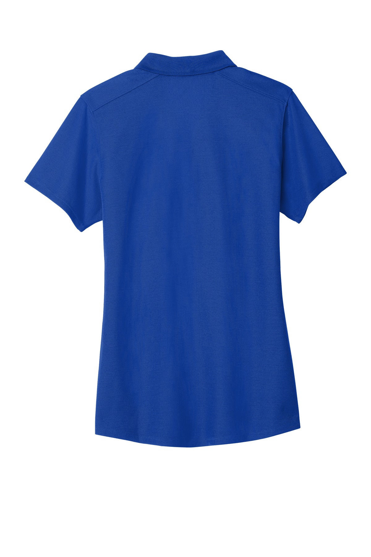 Rear View of True Royal Port Authority Women's EZPerformance Pique Polo. LK600