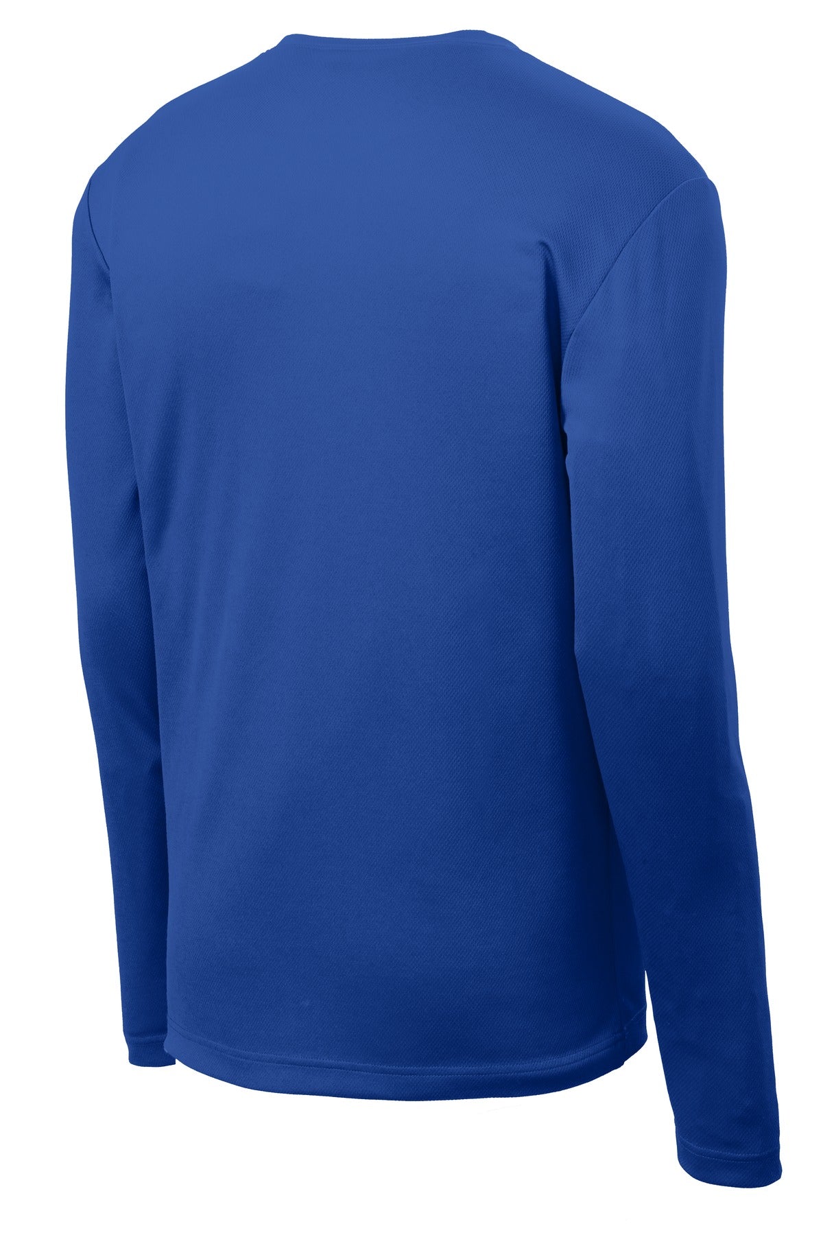 Rear View of True Royal Sport-Tek PosiCharge RacerMesh Long Sleeve Tee. ST340LS