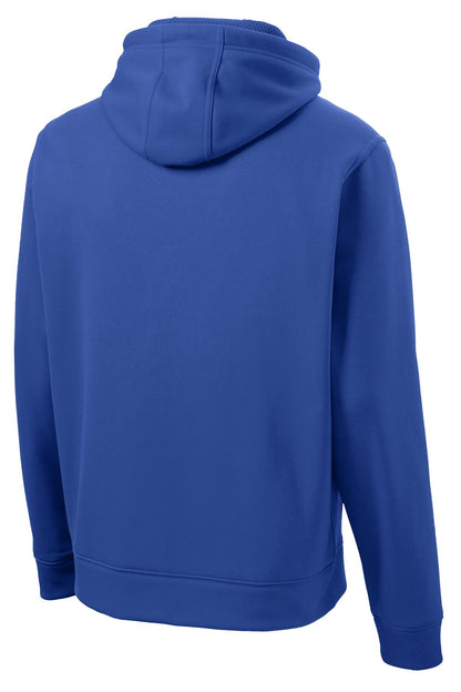Rear View of True Royal Sport-Tek Repel Fleece Hooded Pullover. ST290