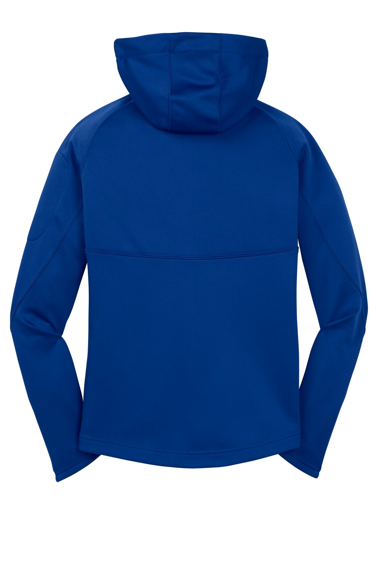 Rear View of True Royal Sport-Tek Women's Tech Fleece Full-Zip Hooded Jacket. L248