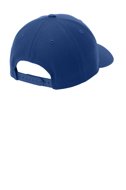 Rear View of True Royal Sport-Tek YP Classics Curve Bill Snapback Cap. STC43