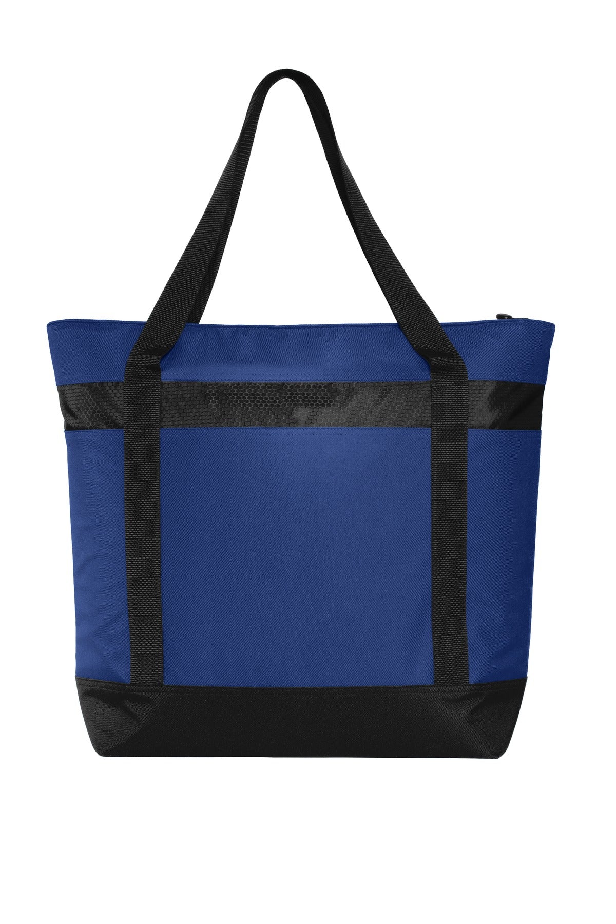 Rear View of True Royal/Blk Port Authority Large Tote Cooler. BG527