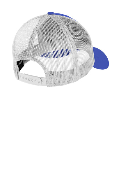 Rear View of True Royal/Wht Sport-Tek PosiCharge Competitor Mesh Back Cap. STC36