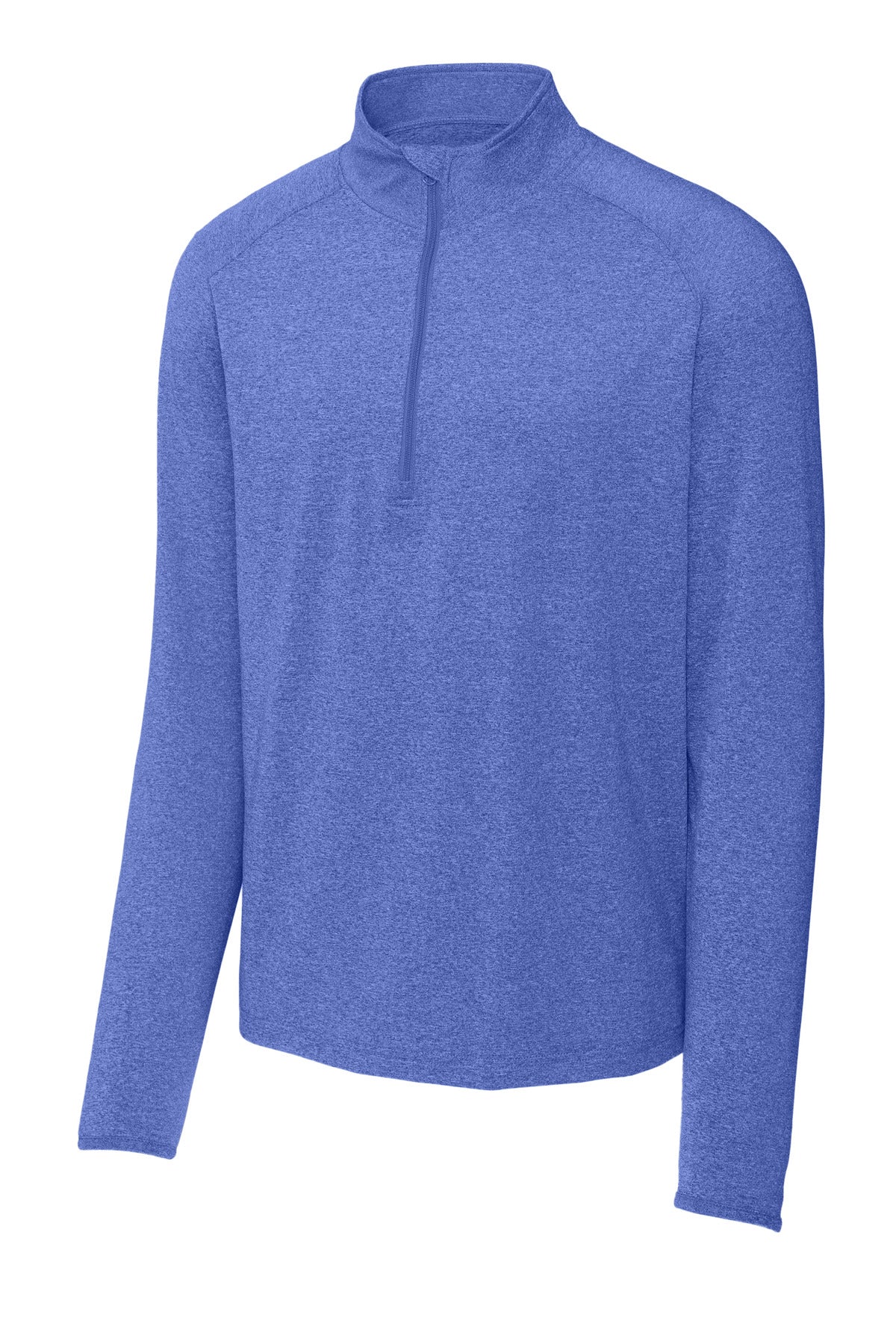 Rear View of True Ryl Hthr Sport-Tek Sport-Wick Stretch 1/4-Zip Pullover. ST850