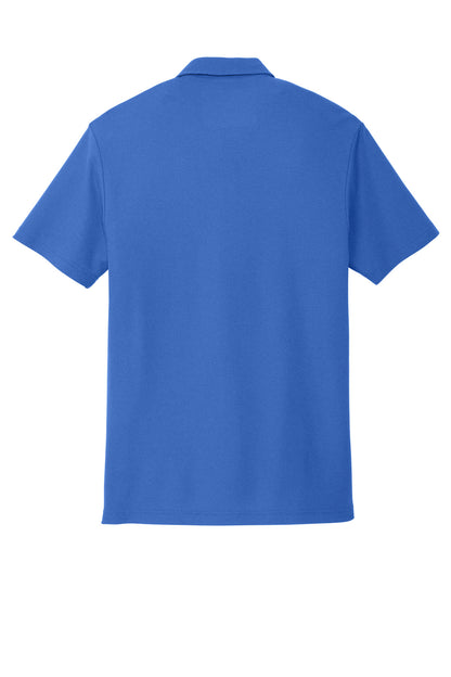 Rear View of TrueBlue Port Authority C-FREE Cotton Blend Pique Pocket Polo K868