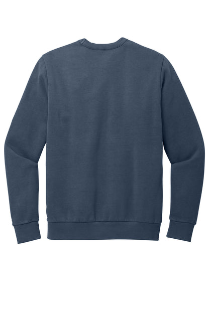 Rear View of TrueNavy District Wash Fleece Crew DT2204
