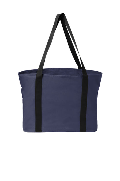 Rear View of TrueNavy Port Authority C-FREE Recycled Tote BG470