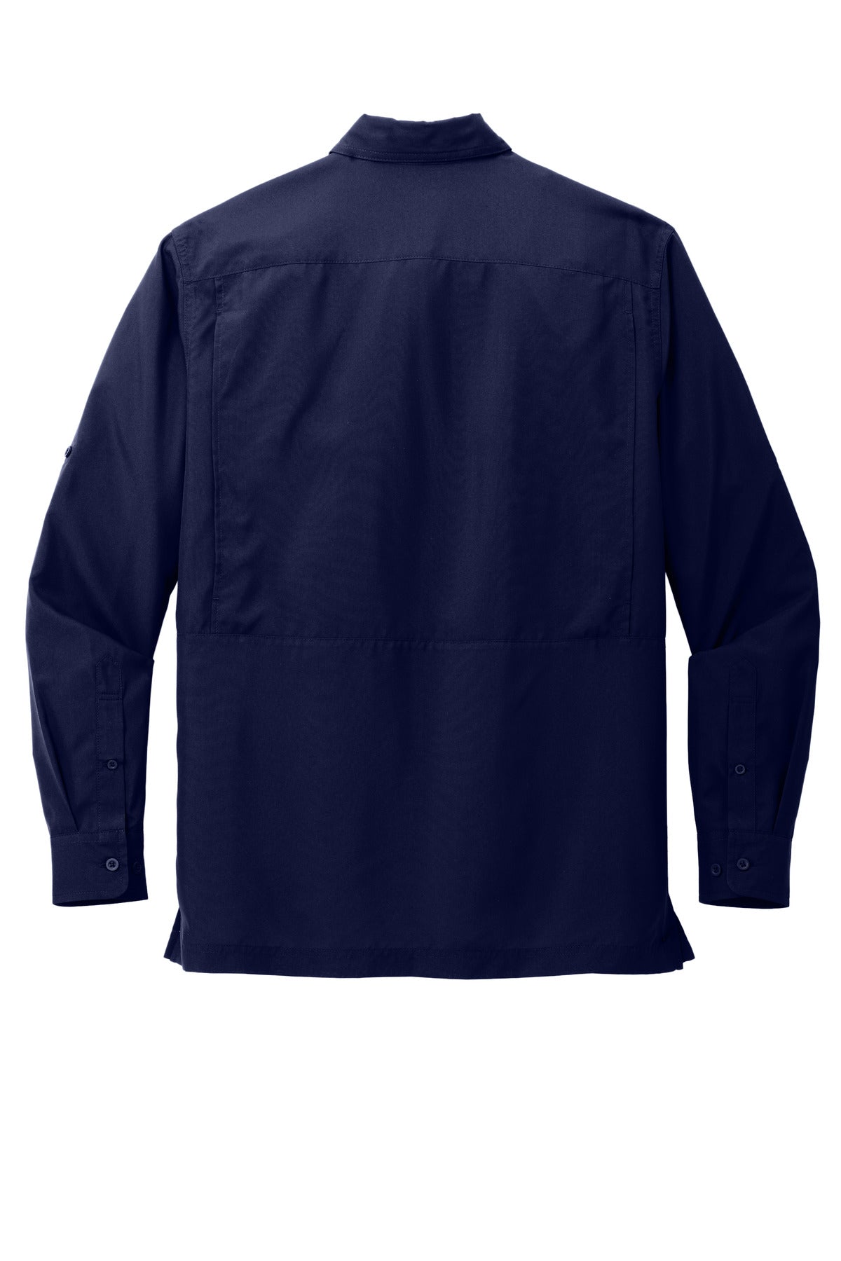 Rear View of TrueNavy Port Authority Long Sleeve UV Daybreak Shirt W960
