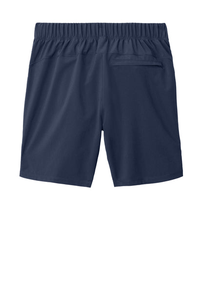 Rear View of TrueNavy Sport-Tek Repeat 7" Short ST485