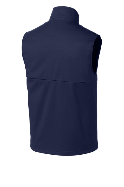 Rear View of TrueNavy Sport-Tek Soft Shell Vest ST981