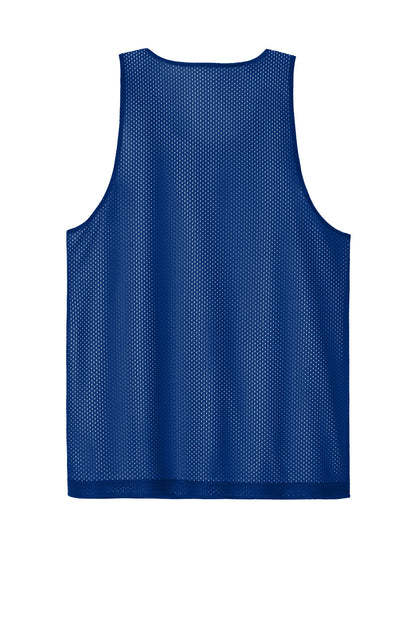 Rear View of TRy/White Sport-Tek PosiCharge Reversible Mesh Tank ST5000