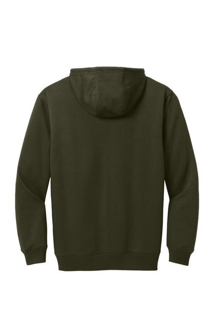 Rear View of TundraGrn CornerStone Tough Fleece Pullover Hoodie CSF630