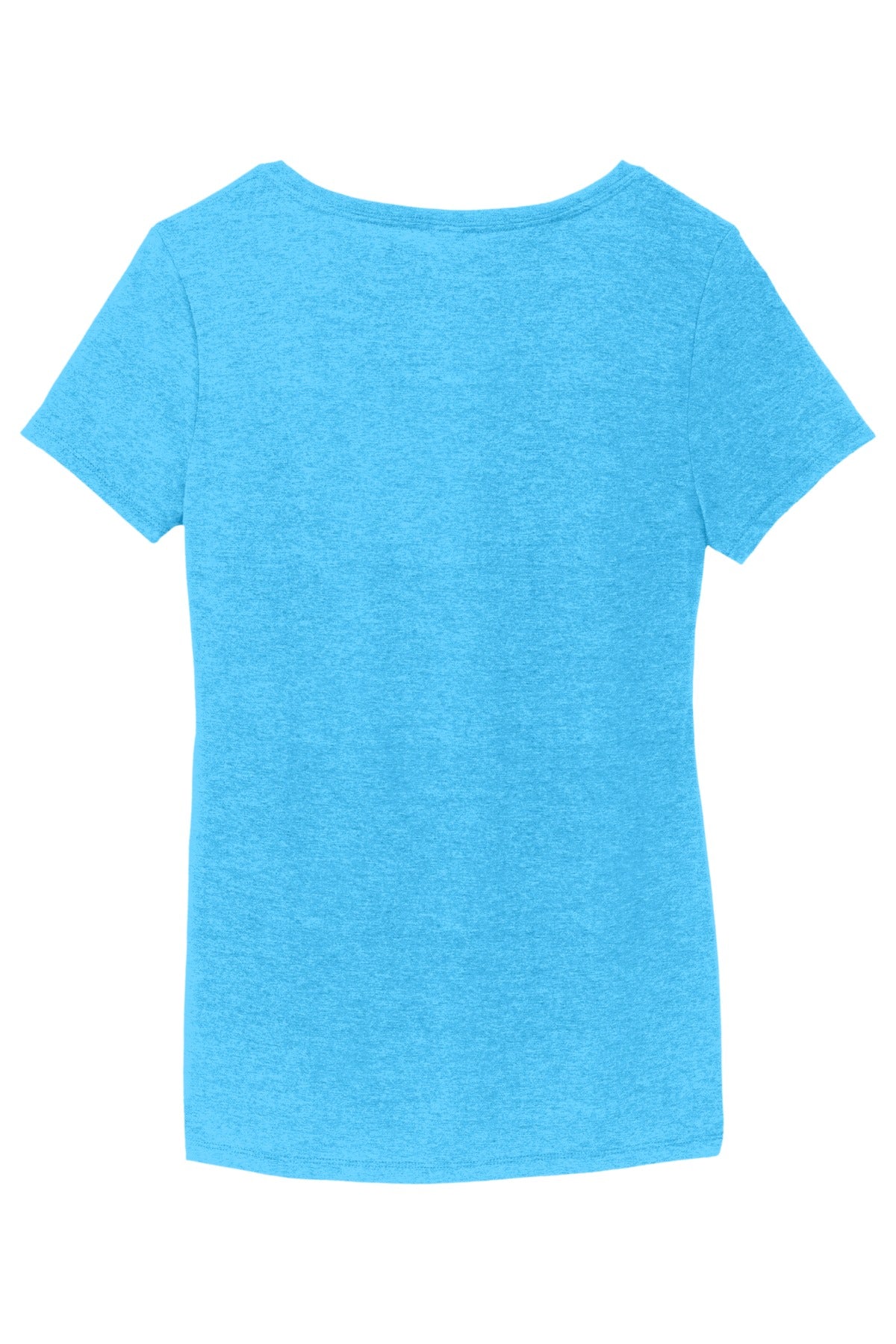 Rear View of Turquoise Frst District Women's Perfect Tri V-Neck Tee. DM1350L