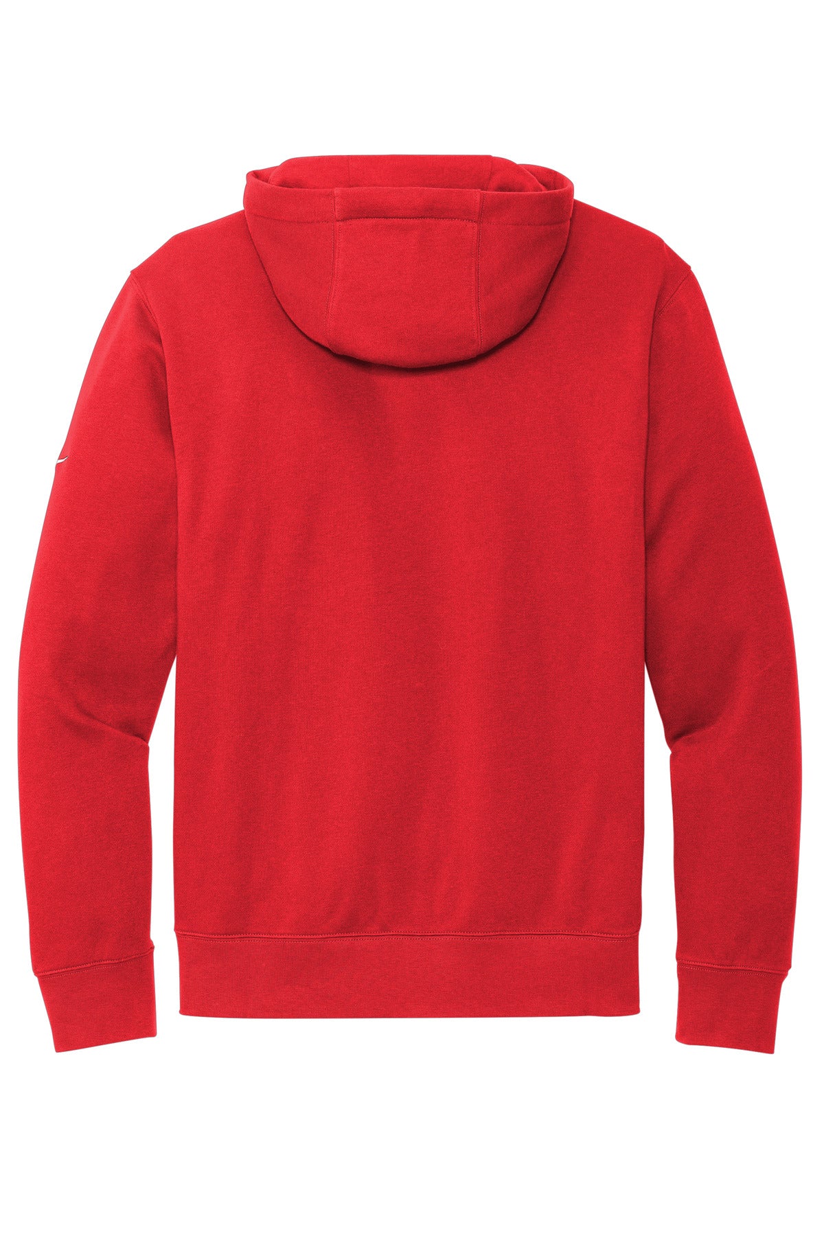 Rear View of UniRed Nike Club Fleece Sleeve Swoosh Pullover Hoodie NKDR1499