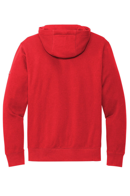 Rear View of UniRed Nike Club Fleece Sleeve Swoosh Pullover Hoodie NKDR1499