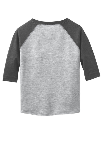 Rear View of VH/Vnt Smoke DISCONTINUED Rabbit Skins Toddler Baseball Fine Jersey Tee. RS3330