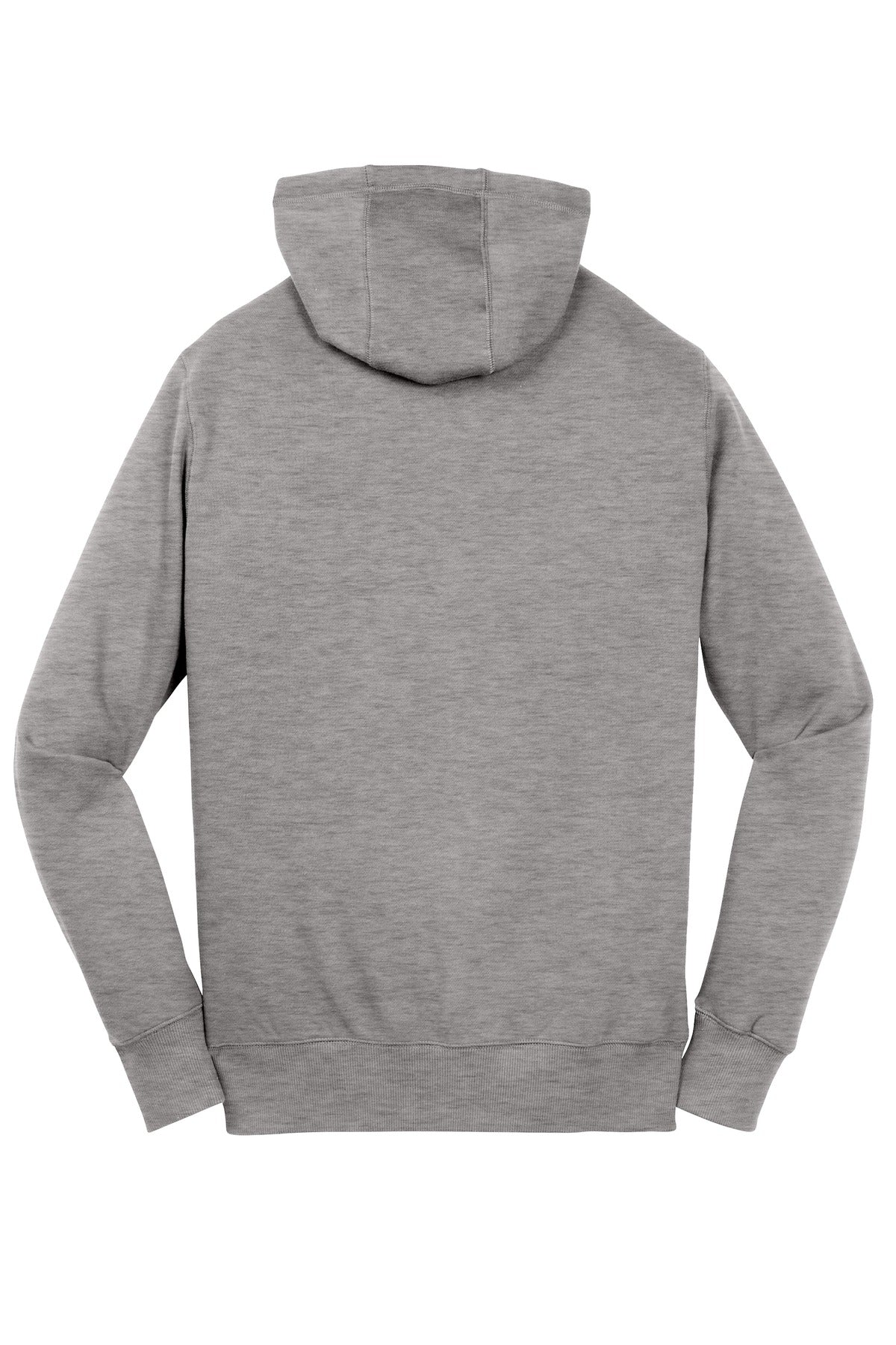 Rear View of Vintage Hthr Sport-Tek Full-Zip Hooded Sweatshirt. ST258