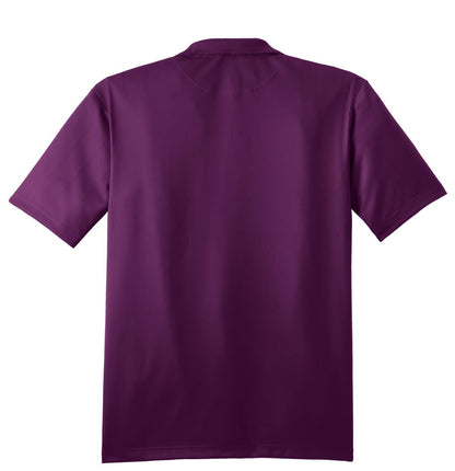 Rear View of Violet Purple Port Authority Performance Fine Jacquard Polo. K528