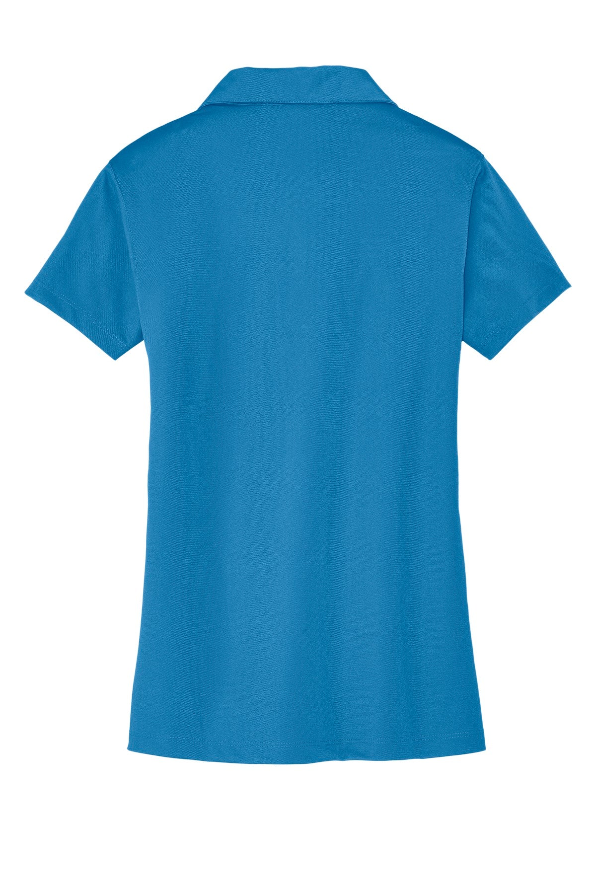 Rear View of Vivid Blue Port Authority Women's Tech Pique Polo. L527