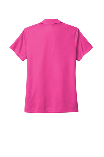 Rear View of VividPink Nike Women's Dri-FIT Micro Pique 2.0 Polo NKDC1991
