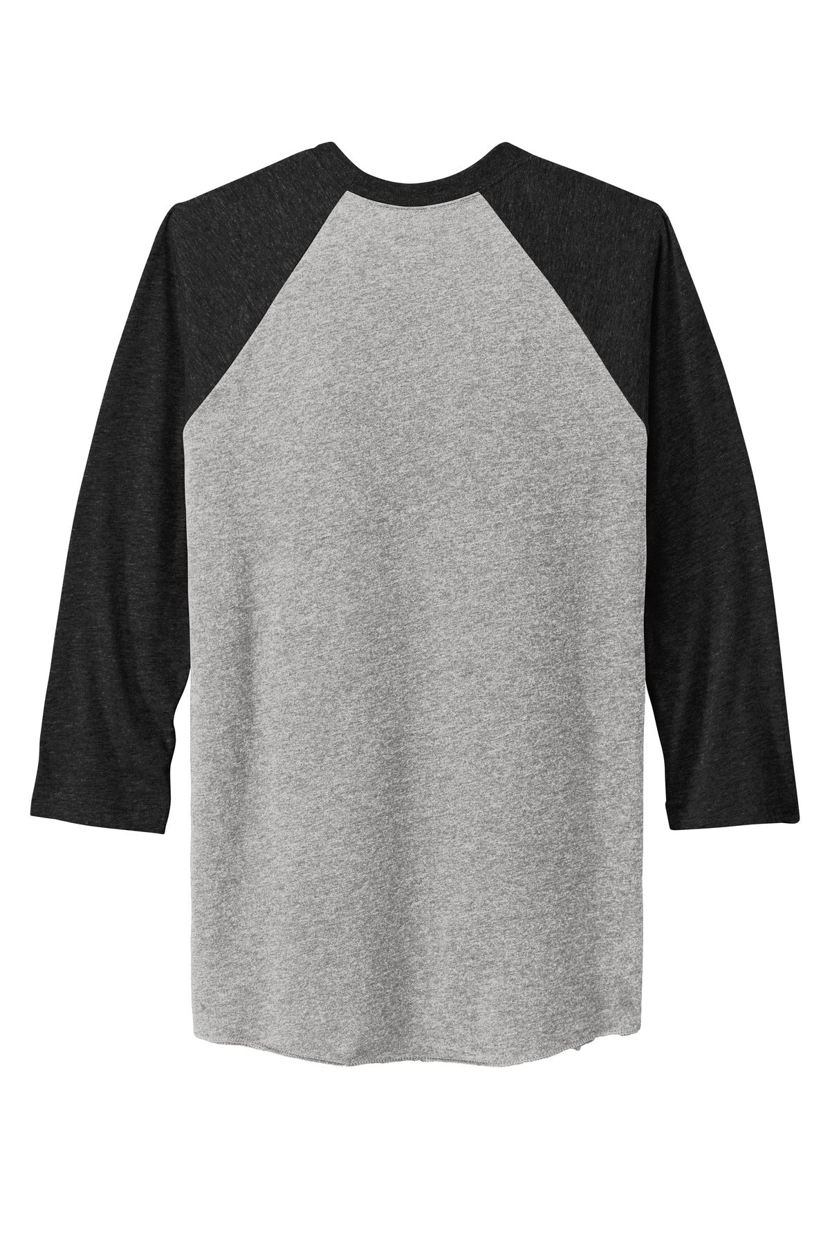 Rear View of VtgB/PrmHt Next Level Apparel Adult Tri-Blend 3/4-Sleeve Raglan Tee. NL6051