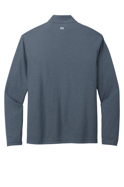 Rear View of VtgIdg/Blk TravisMathew Coto Performance 1/4-Zip TM1MY397