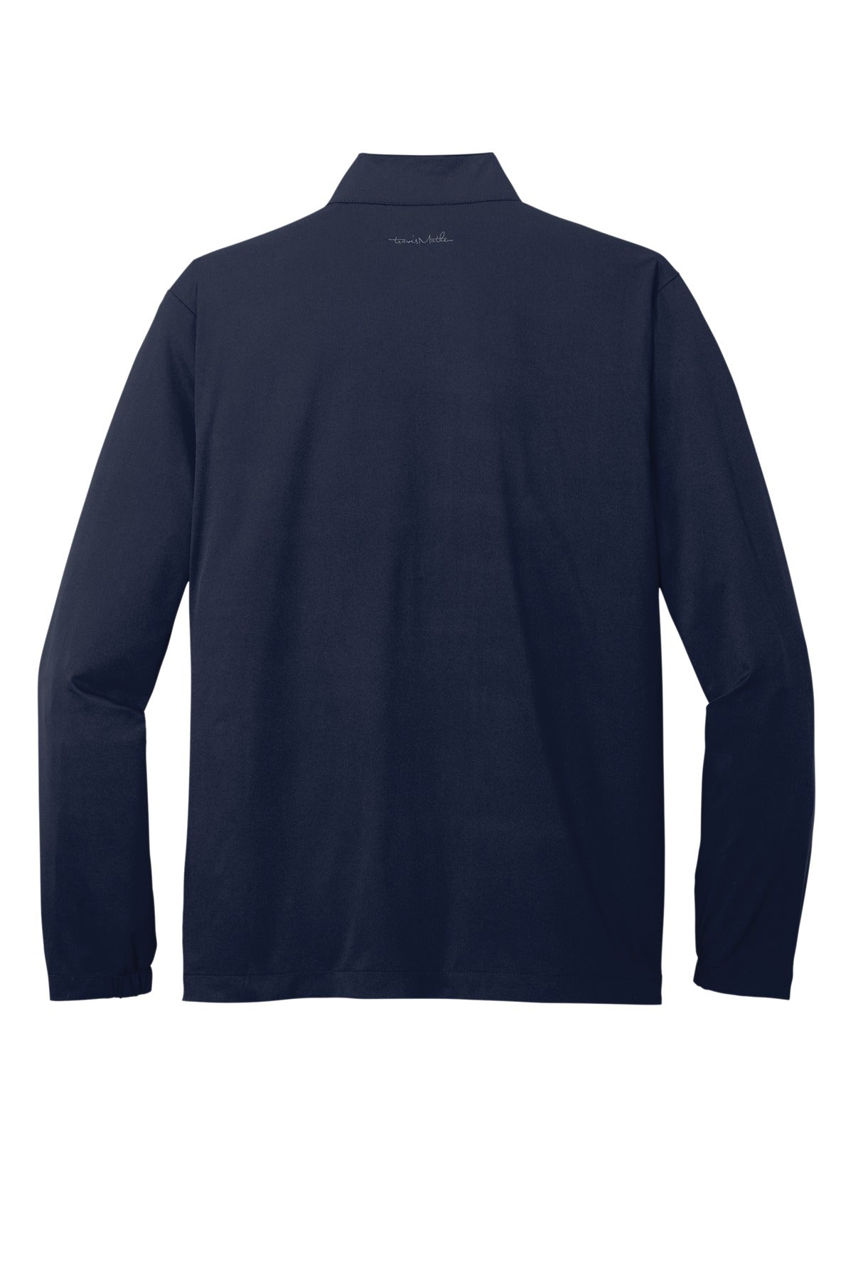 Rear View of VtgIdg/Blk TravisMathew Surfside Full-Zip Jacket. TM1MU422